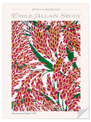 Selvklebende plakat Plate 15, From "Bouquets and Foliage", c.1925