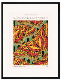 Gerahmter Kunstdruck Ausschnitt aus Tafel 19, aus "Papillons", 1925