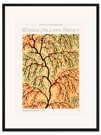 Gerahmter Kunstdruck Blumensträuße und Laub, 1925