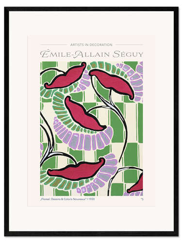 Inramat konsttryck Motif From "Floreal: Dessins & Coloris Nouveaux", 1920