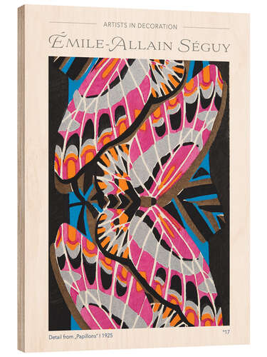 Cuadro de madera Detail From Plate 17, from "Papillons", 1925