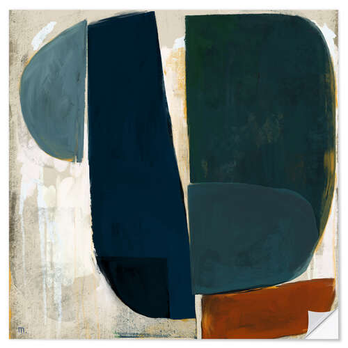 Wandsticker Square Abstract Composition II