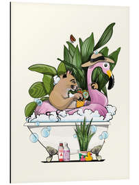 Magnettafel Puma mit Flamingo im Bad