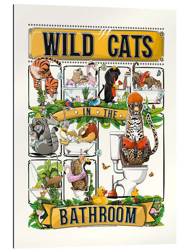 Gallery print Wild Cats in the Bathroom