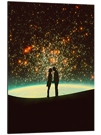 Tableau en aluminium A Cosmic Kiss