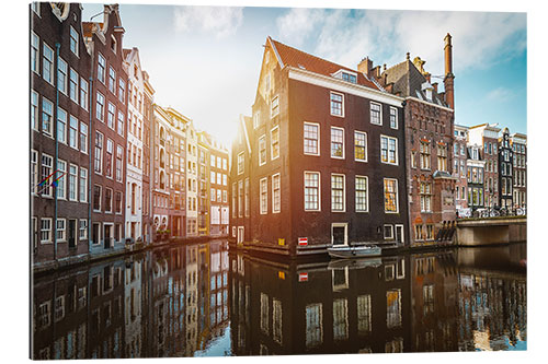 Gallery print Sunrise Over a Canal in Amsterdam