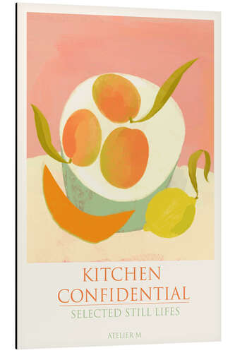 Cuadro de aluminio Kitchen Confidential - Still Life With Three Apricots