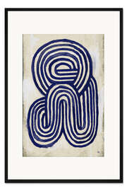 Gerahmter Kunstdruck Unbeantwortete Frage - abstrakter Knoten