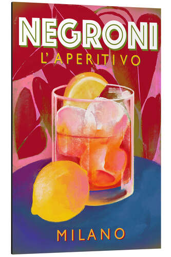 Aluminium print Negroni Aperitivo Milano, Italia