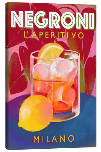 Leinwandbild Negroni Aperitivo Milano, Italia