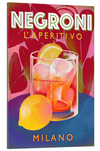 Quadro em plexi-alumínio Negroni Aperitivo Milano, Italia