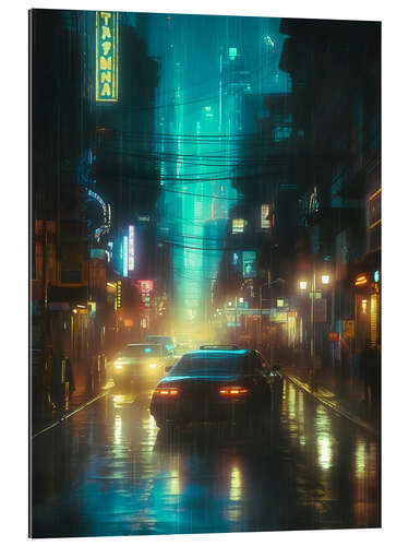 Gallery print Neon Cyberpunk Alley