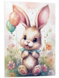 Foam board print Little Bunny and Balloons