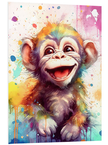 Foam board print Funny Little Monkey