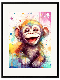 Framed art print Funny Little Monkey