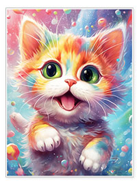 Poster Playing Kitten