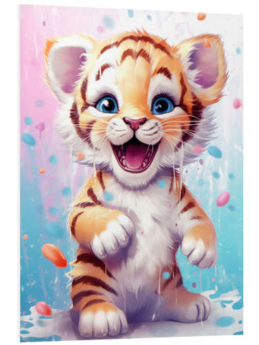 Foam board print Funny Tiger Cub