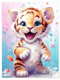 Wall sticker Funny Tiger Cub