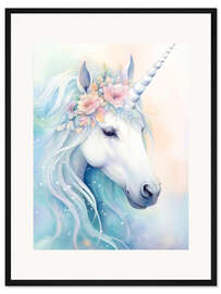 Gerahmter Kunstdruck Traumhaftes Einhorn