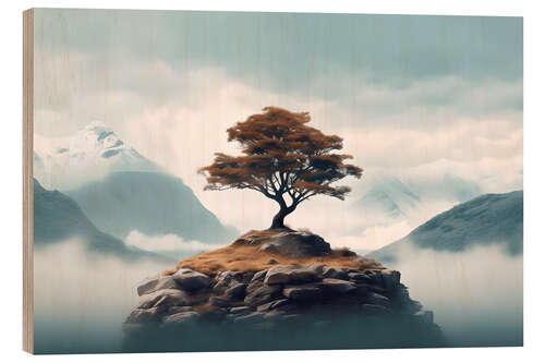 Wood print Silence