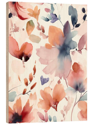 Tableau en bois Dreamy Poppies