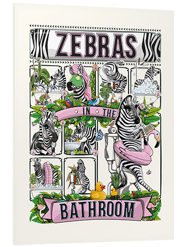 Foam board print Zebras in the Bathroom