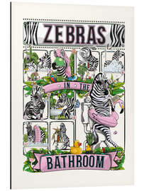 Magnettafel Zebras im Badezimmer