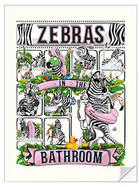 Wall sticker Zebras in the Bathroom