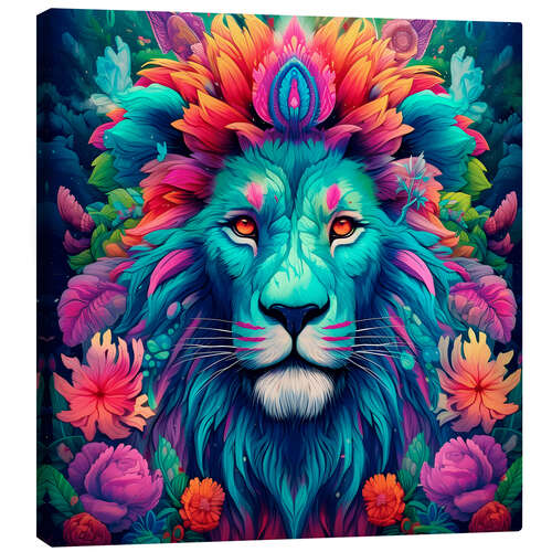 Canvas print Colorful Hippi Lion