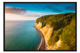 Gerahmter Kunstdruck Sonnenaufgang an der Kreideküste