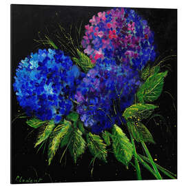 Magnettafel Hortensie Blau