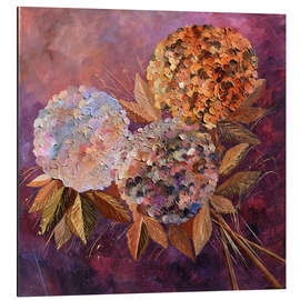 Magnettafel Hortensien