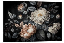 Magnettafel Dunkle stimmungsvolle Blumen