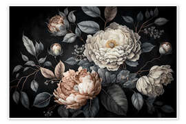 Veggbilde  Dark Moody Flowers - Andrea Haase