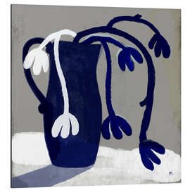 Magnettafel Indigo-Blumenstillleben