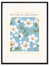 Gerahmter Kunstdruck Flower Market Valencia
