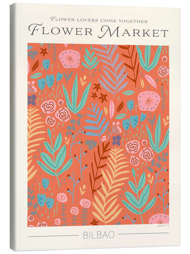 Canvas print Flower Market Bilbao