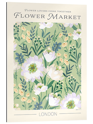 Quadro em plexi-alumínio Flower Market London