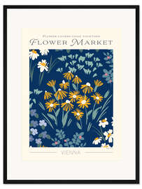 Gerahmter Kunstdruck Flower Market Wien