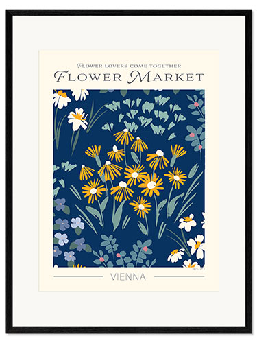 Framed art print Flower Market Vienna