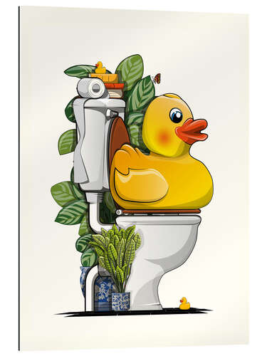 Gallery print Rubber Duck on Toilet