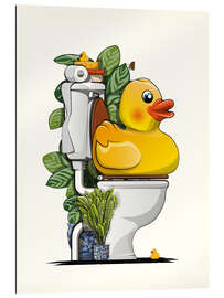 Galleritryck Rubber Duck on Toilet