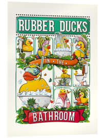 Acrylglas print Rubber Ducks in the Bathroom