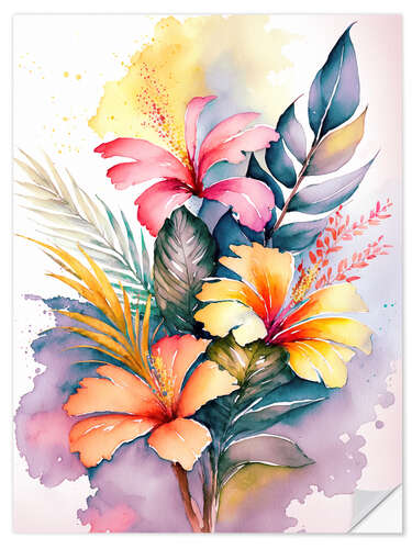 Wall sticker Tropical Flower Vibe