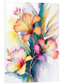 Quadro em PVC Tropical Flower Dream