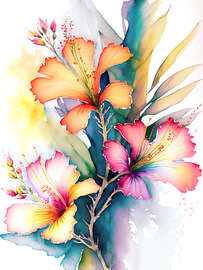 Magnettafel Tropischer Blumentraum