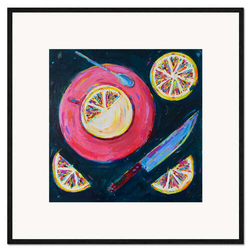 Ingelijste kunstdruk Lemon Tea