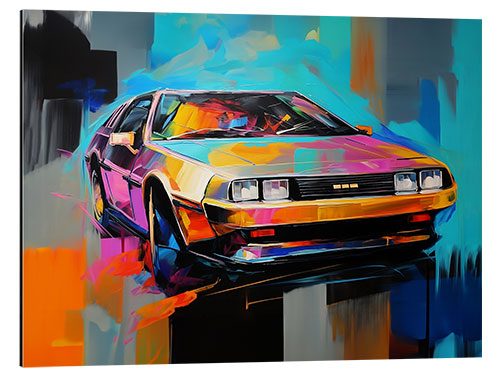 Aluminium print Delorean