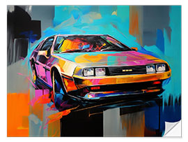 Wandsticker Delorean