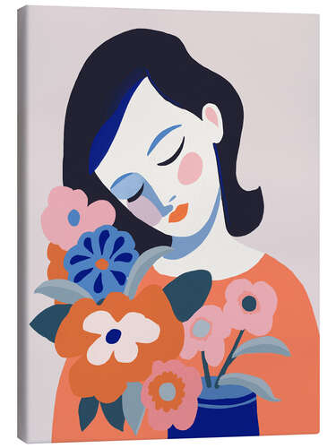 Canvas print Woman With Still Life